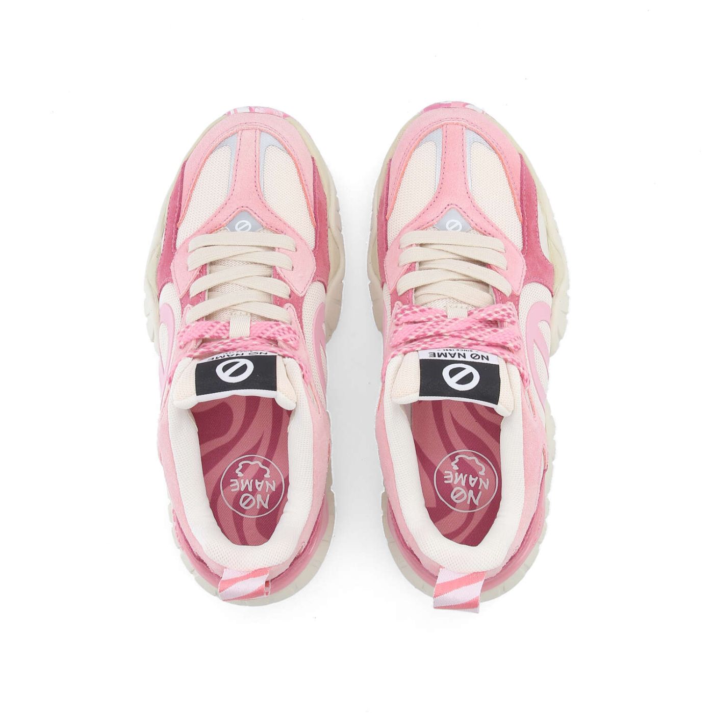 KRAZEE MILKSHAKE W - SUEDE/KNIT/SUED - PINK/OFF WHITE